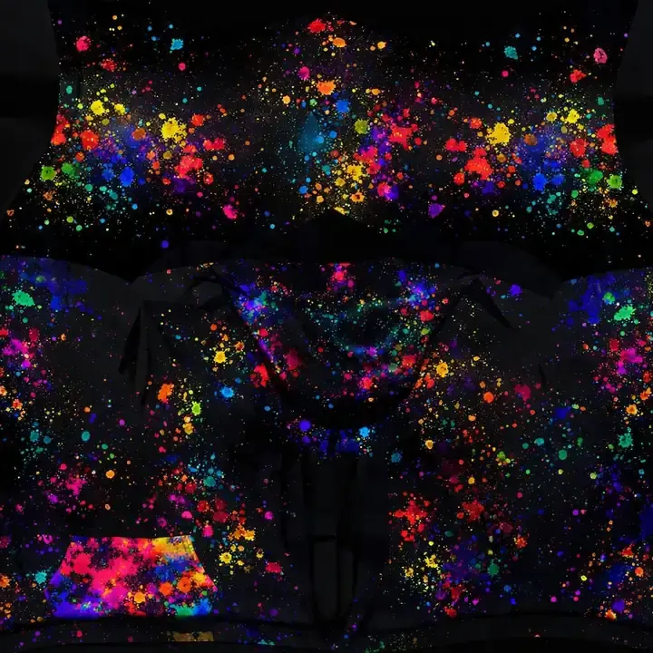 Colorful Mello Zone paint splatter artwork