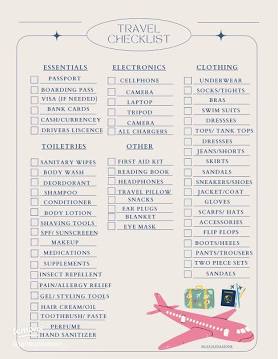A practical furry convention travel checklist with badge, identification, water, medication, charger, and costume repair supplies.