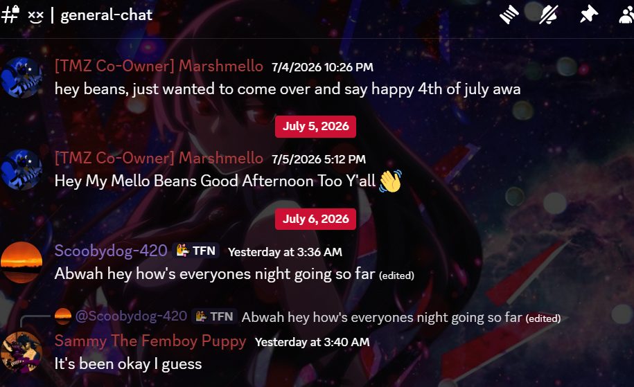 Mello Zone Furry Community conversation and community activity